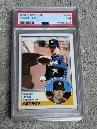 PSA 7 BASEBALL CARD 1983 O-PEE-CHEE OPC HOF NOLAN RYAN HOUSTON ASTROS