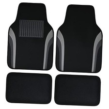 Leather Waterproof Sporty Car Floor Mats Carpet,Universal Automotive Gray