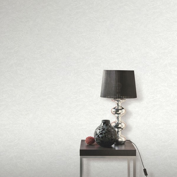Elle Decoration Vliestapete Abstrakt Marmor Weiß Glitzer 10330-01 (3,94€/1Qm)-image