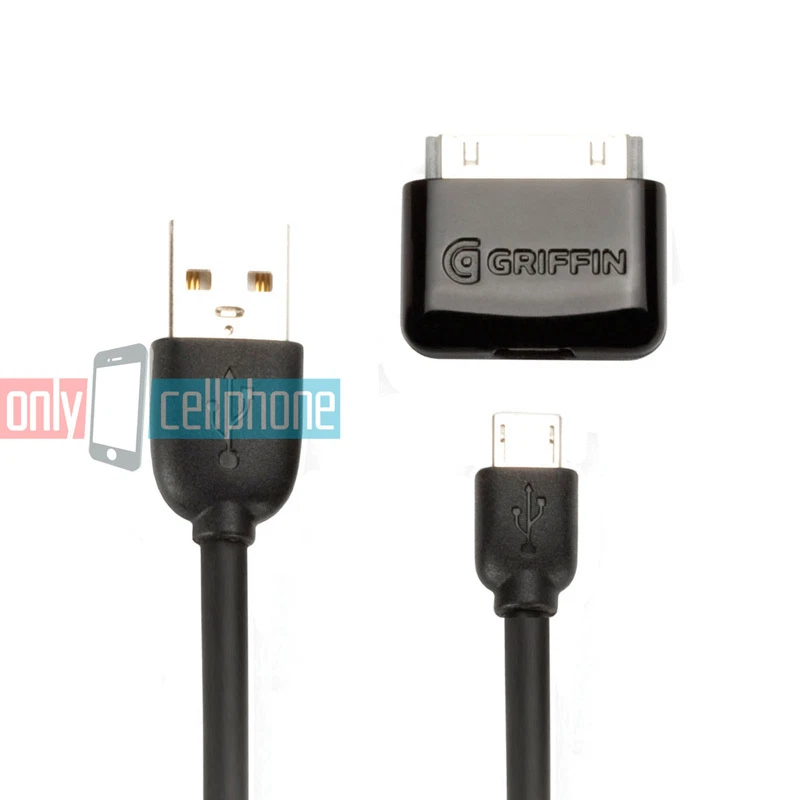 Original Griffin Charge Sync Micro Data Cable Kit for Apple iPhone 4 iPad Galaxy - Image 2 of 3