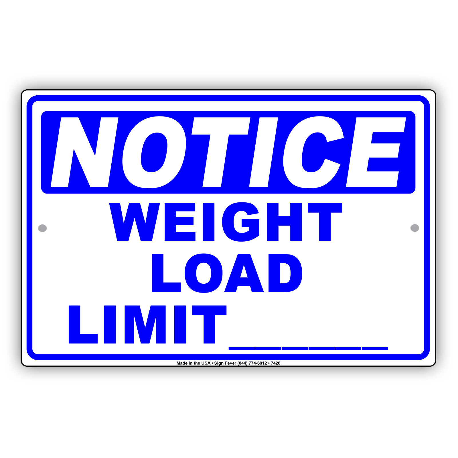 Notice Weight Load Limit Truck Bus Safety Caution Alert Aluminum Metal Sign