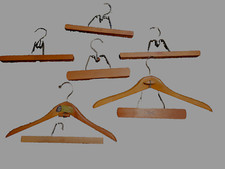 Lot 6 Vintage Wooden Setwell Montrose Princess Pants  Suit Locking Hangers