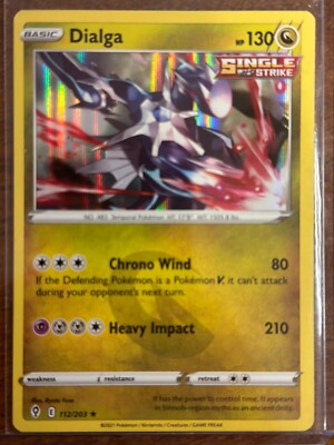 dialga pokemon card ebay Pokemon TCG Dialga 112/203 Evolving Skies Holo Rare Pokemon Card