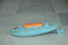 Vintage Sutclifee RACER 1 Litho Unique Boat Tin Toy , England