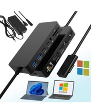 Microsoft Surface Pro Docking Station Triple Display Dual HDMI VGA,12 in 1 Surfa