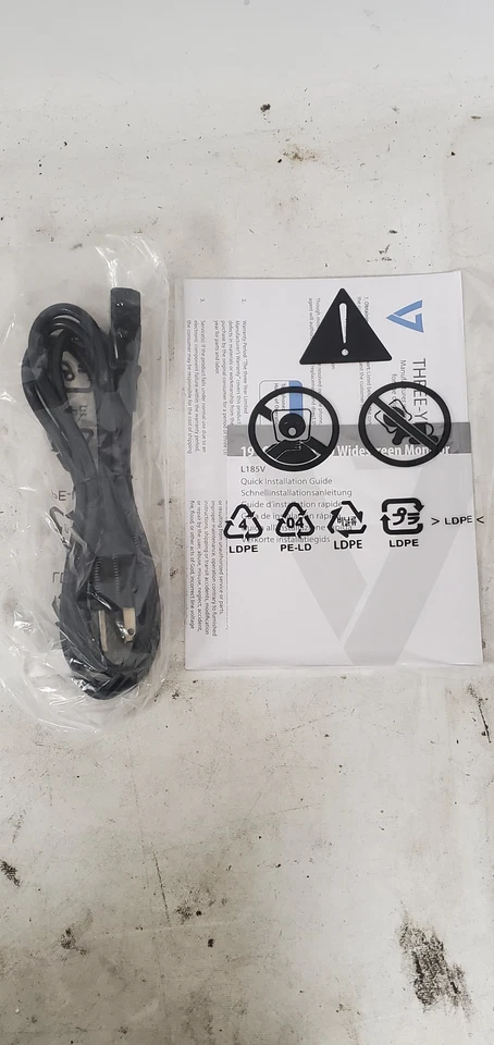 NEW V7 L185V-2N 19" Class Slim HD Widscreen Computer Monitor - Image 3 of 4