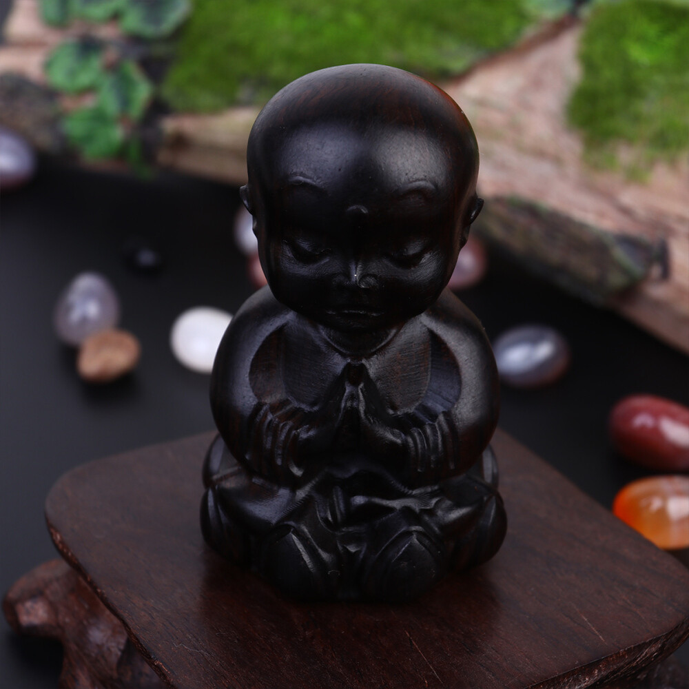 Buddha Meditation Monk Statue for Office Desk Chinese Ceramic Decor Craft