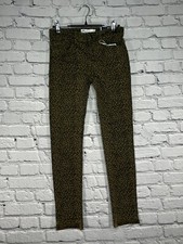 Zara women Mid Rise Skinny Pants Leopard print size 2