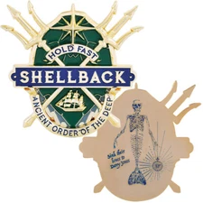 Shellback Hold Fast 3D Challenge Coin