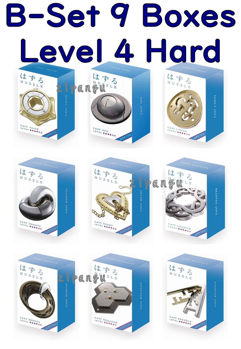 kazunページ　4玉 B-Set 9 Pieces LEVEL 4 HARD Huzzle Cast Puzzle Hnayama Genuine