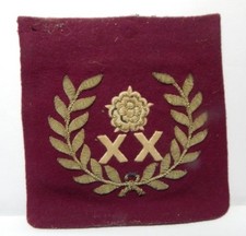 Large WW2 Lancashire Fusiliers Large Bullion Badge patch 1/8th Battalion XX 