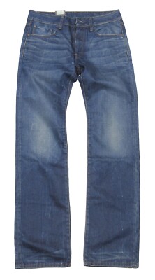 G-Star RAW Men's Medium Aged Blue 3301 Deconstructed Slim Straight