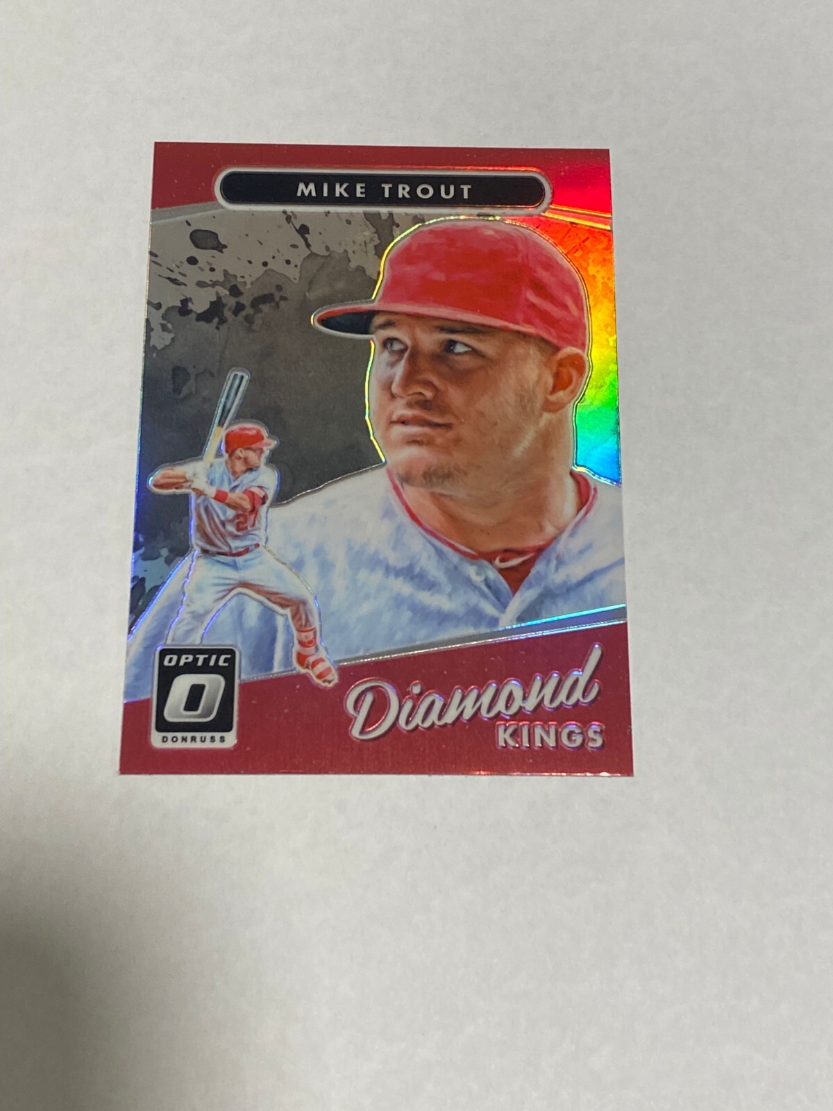 2017 Panini Donruss Optic Mike Trout Diamond Kings Holo Prizm Card 13