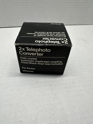 JC Penny 2x Telephoto Converter With Case Original Box Camera Accessory 