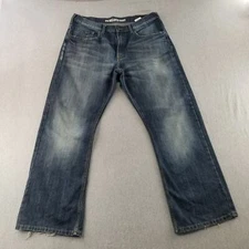 Lee Jeans Men's Size 36x30 Blue Dark Wash Relaxed Bootcut Nice Quality