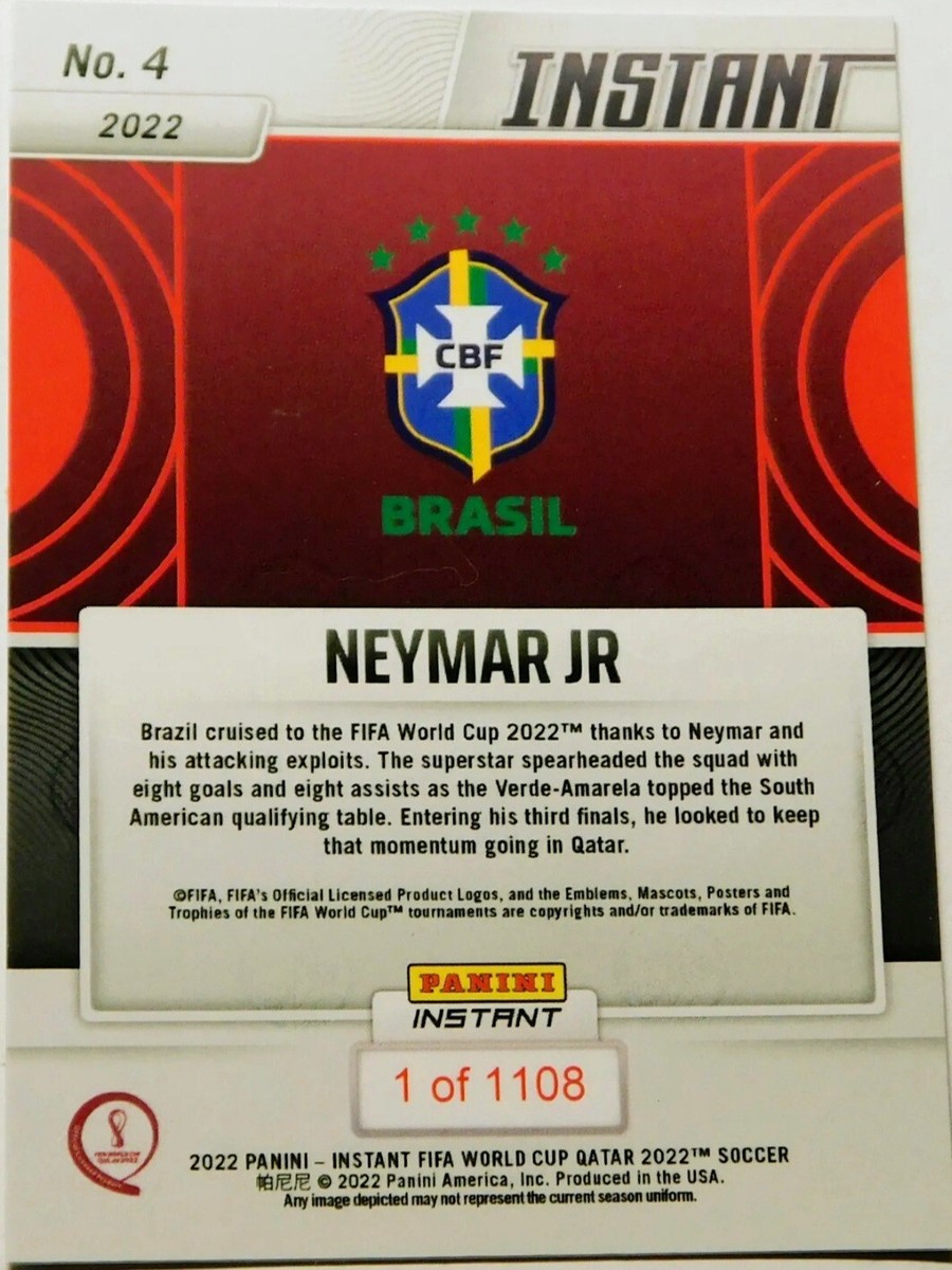 2022 FIFA World Cup Panini Instant #4 Neymar Jr. Class Of The Cup 