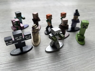 Minecraft Metall Figuren 11x Stück ca. 4 cm von Jada Toys