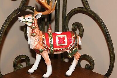 Fitz and Floyd Holiday Tidings Standing Deer Candleholder NEW
