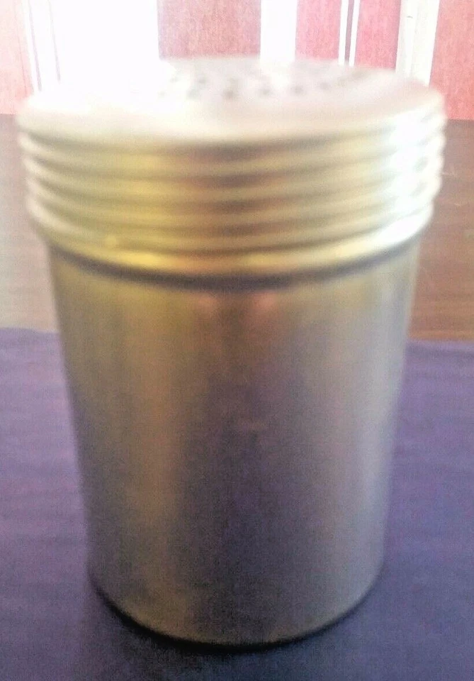 AGITADOR DE DRAGADO 3" 10 ONZAS ALUMINIO PARA CONDIMENTAR ESPECIAS SAL, TORNILLO DE PIMIENTA EN LA PARTE SUPERIOR Foto 2 de 4