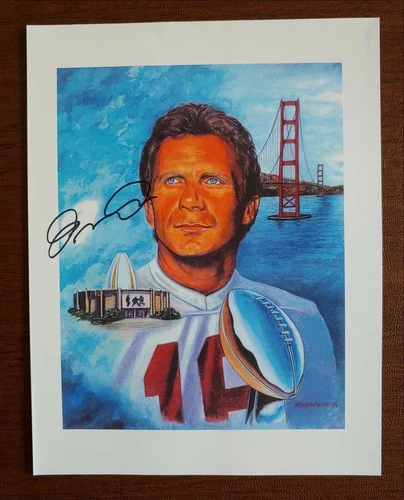 JOE MONTANA SIGNED 8 1/2 X 11 LITHOGRAPH PHOTO AUTO W/COA AUTOGRAPH