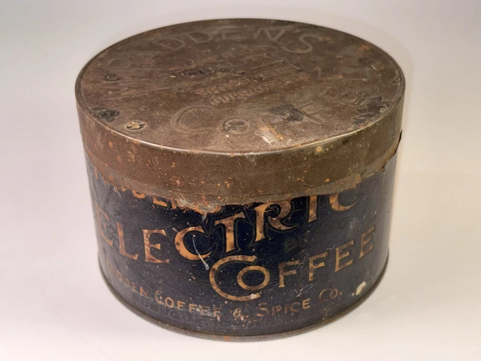 Rare "Electric Coffee" Tin Can McFadden Coffee & Spice Co Dubuque Iowa 1LB EARLY - Image 3 of 4