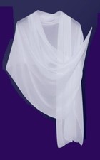 large chiffon scarf 240 x 70  new  bridal scarf  scarf also for evening dress