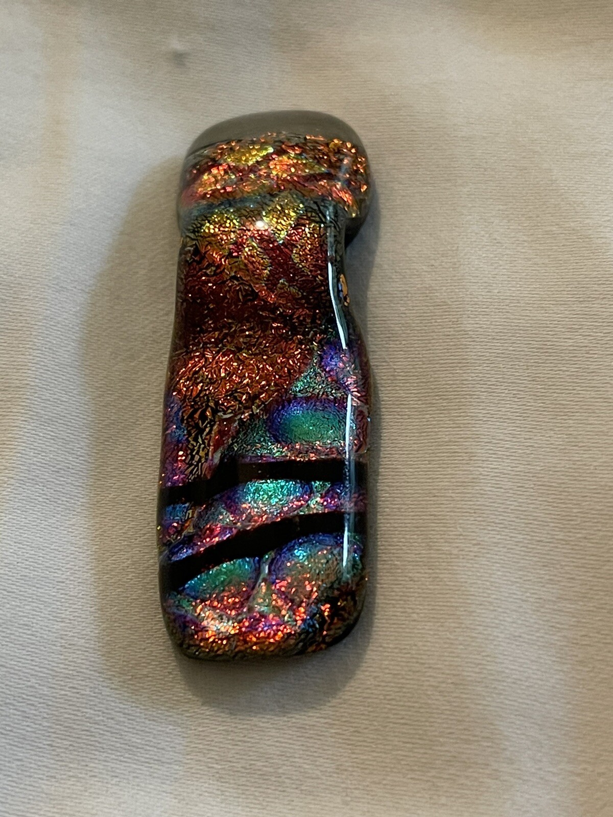 Rectangle Multicolor Glitter Pendant - image 2