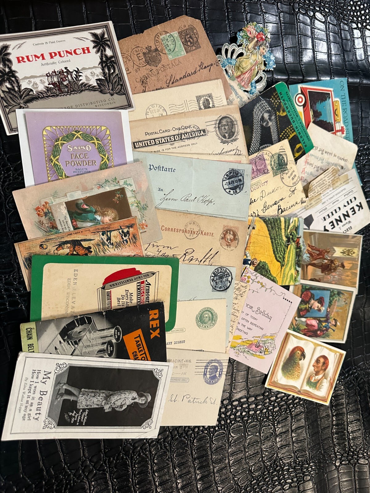 Antique Ephemera Lot (100s of pieces) S2 trade cards / advertising ...
