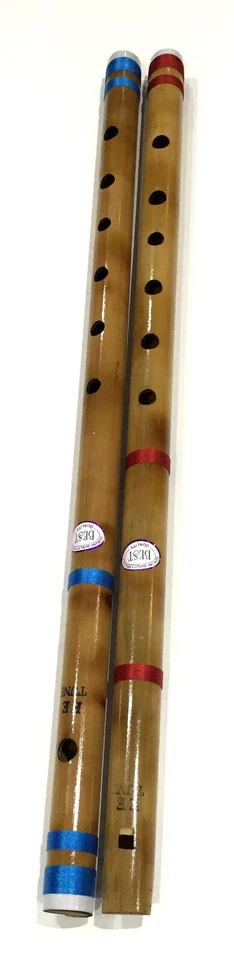 NM SELECT Professional Indian Bamboo Flute Concert Scale EE 21.8” inch Fipple & Transverse