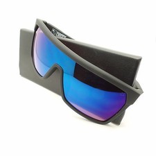 Spy Optics Flynn Soft Matte Black Happy Blue Spectra New Sunglasses Authentic