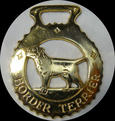 BORDER TERRIER       Horse brass  (N592)             (I always combine shipping)