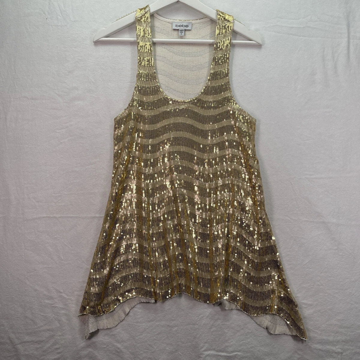 Bebe sequin top cheap