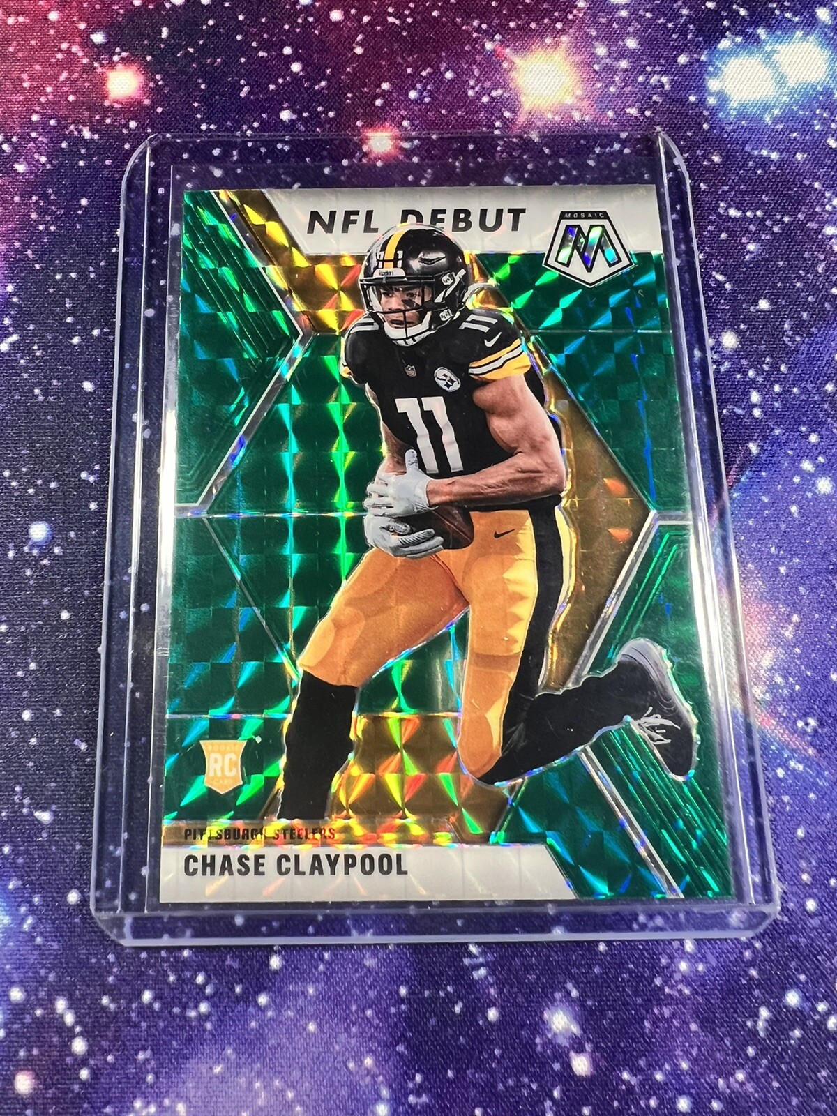 2020 Panini Mosaic Chase Claypool RC NFL Debut Green Prizm Steelers #278!!!