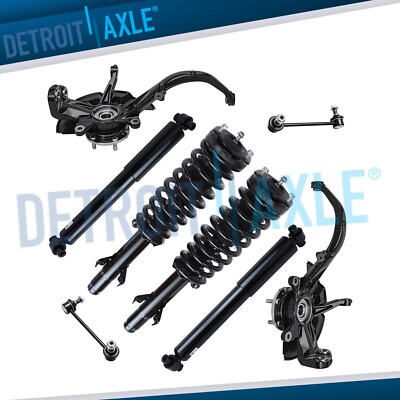 FWD Front Steering Knuckles Hub Bearings Struts Rear Shocks for Fusion MKZ Milan
