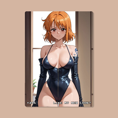 Waifu Card, #246 Like my new look?, Holographic, TCG