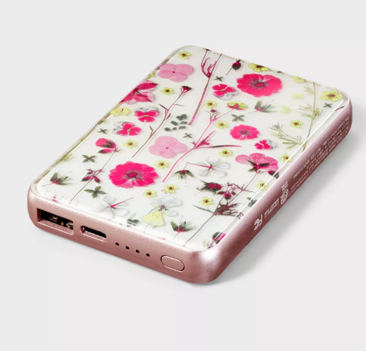 heyday 5000mAh Rechargeable Power Bank Fast charging Multi Floral