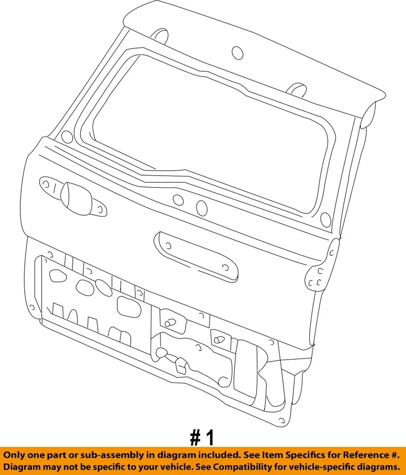 Used Rear Cargo Door Door Assembly Back fits: 2005 Honda Cr-v solar Rear Cargo D - Изображение 4 из 4