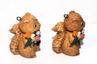 HALLMARK Garden Club #3 SQUIRREL w/Flower ORNAMENTS Set of 2 SPRING Series 1997 — photo 3