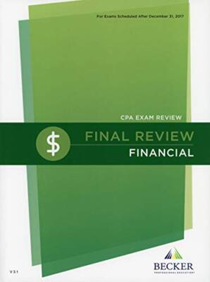 Becker Final Review Financial  - Paperback - VERY GOOD