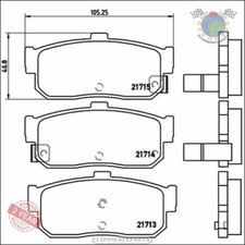 Kit Bremsbeläge Brembo Hinterachse für INFINITI I30 G20 NISSAN ALMERA II BLUEB D
