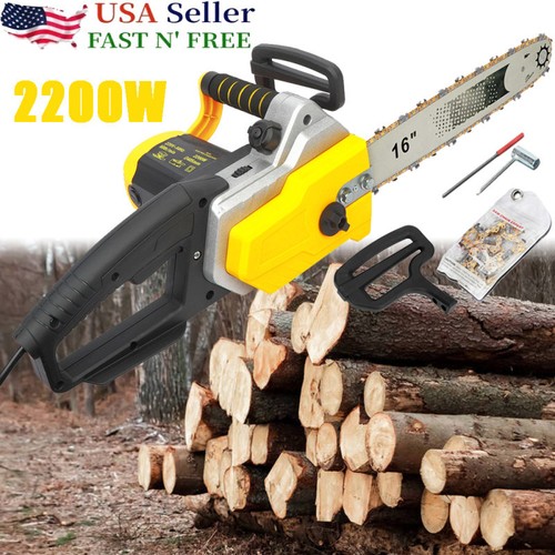 Electric Chainsaw Battery Powered Corded For Trees Hawksmoor 40cm/16