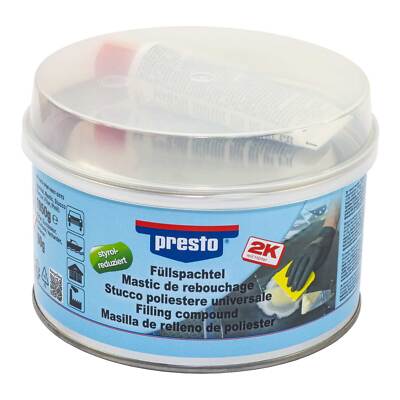 Presto 2K Füllspachtel 2 Kg Spachtelmasse Polyester Ziehspachtel inkl. Härter