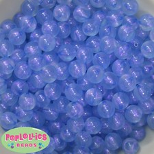 12mm Baby Blue Acrylic Frost Style Bubblegum Beads Lot 40 pc.chunky gumball