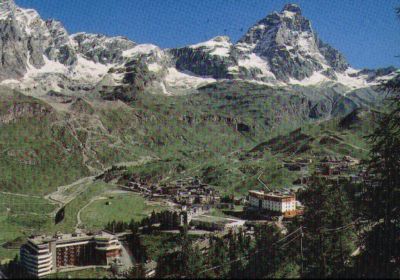Postcard Valle D'Aosta Breuil Cervinia Italy used 1994 *5461