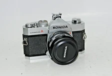 Konica Autoreflex A 35MM SLR Film Camera with Hexanon AR 52mm F1.8 Lens