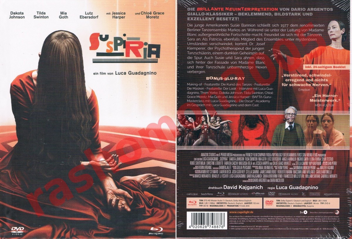Blu-ray+DVD SUSPIRIA 2018 Dakota Johnson Tilda Swinton