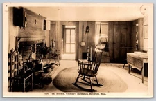 RPPC The Kitchen Whittier's Birthplace Haverhill MA C1930s Postcard V8