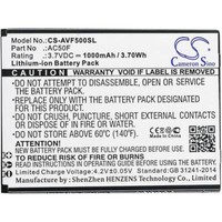Ersatzakku - CS-AVF500SL - Archos 50F Neon / AC50F - 3,7 Volt 1000Mah Li-Ion