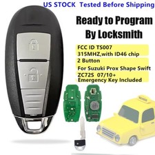 Smart Keyless Replacement For Suzuki Swift Zc72s Remote Key Ts007 315mhz Id46