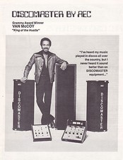VINTAGE AD SHEET #3147 - DISCOMASTER SPEAKERS - VAN MCCOY